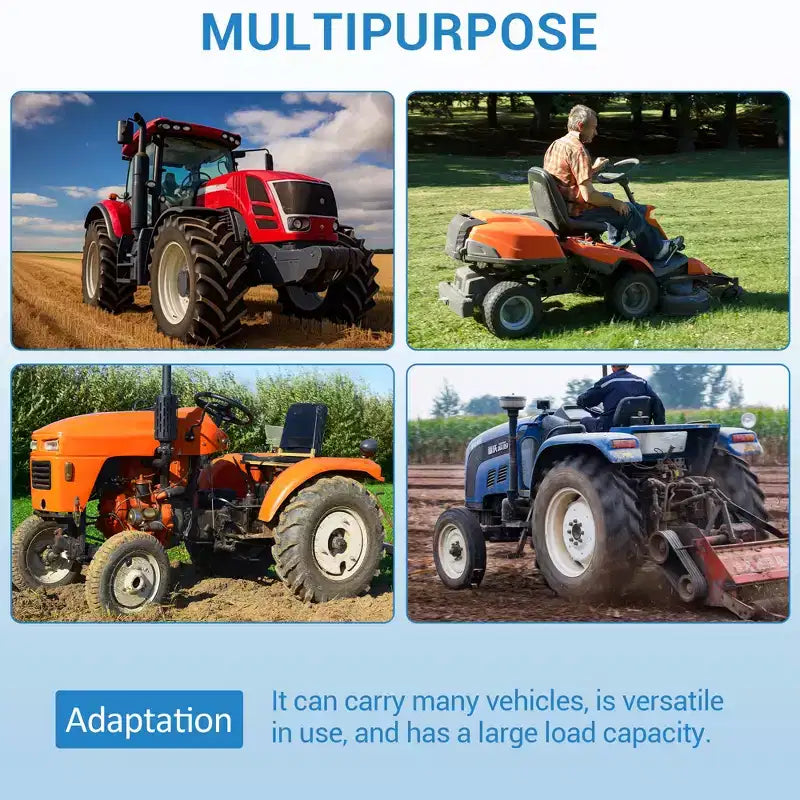 Cart, Garden Dump Truck, 1500 lb Capacity, 22 Cubic Feet Heavy Duty Steel ATV Trailer with 2 Wheels, Outdoor Lawn Mower Cart for Tractor, ATV, UTV