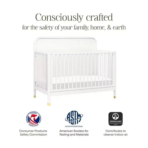 Lit de bébé convertible 4-en-1 - Blanc chaud