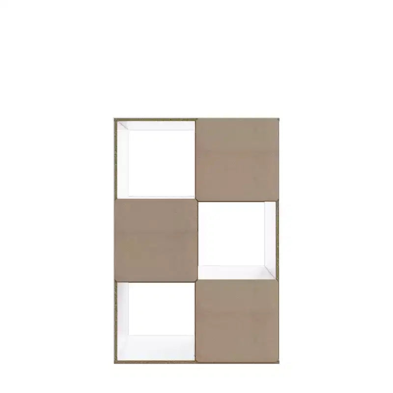 34.96 in. Tall Wood 3-Shelf Etagere Bookcase