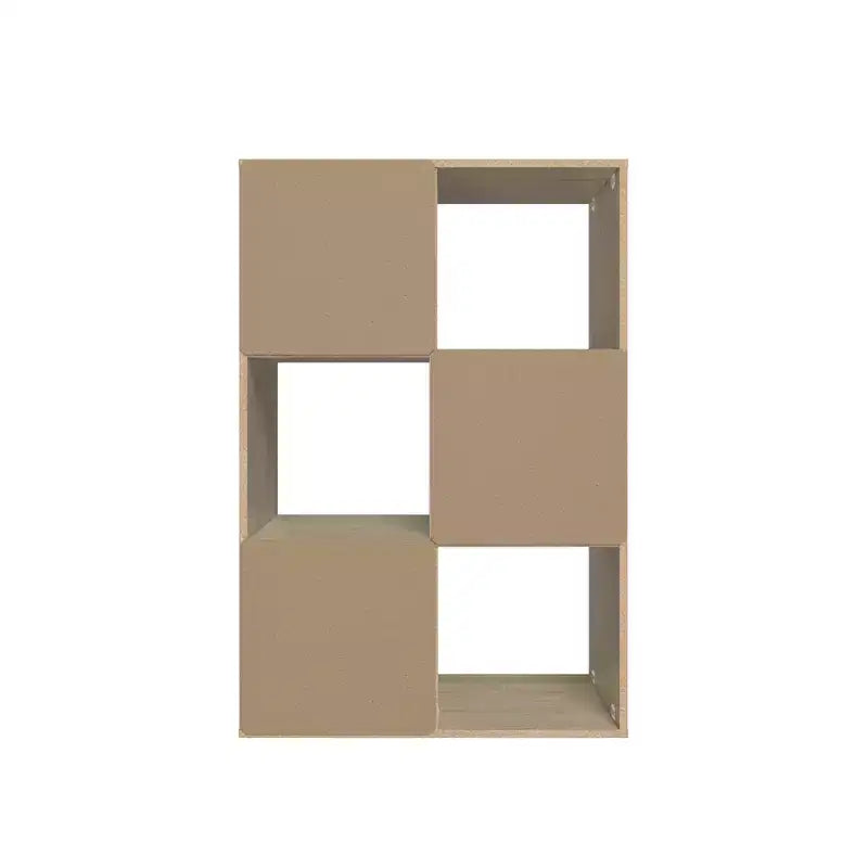 34.96 in. Tall Wood 3-Shelf Etagere Bookcase