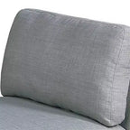 Fauteuil sans accoudoirs modulaire de 94 cm, tissu Dorris gris clair, bois