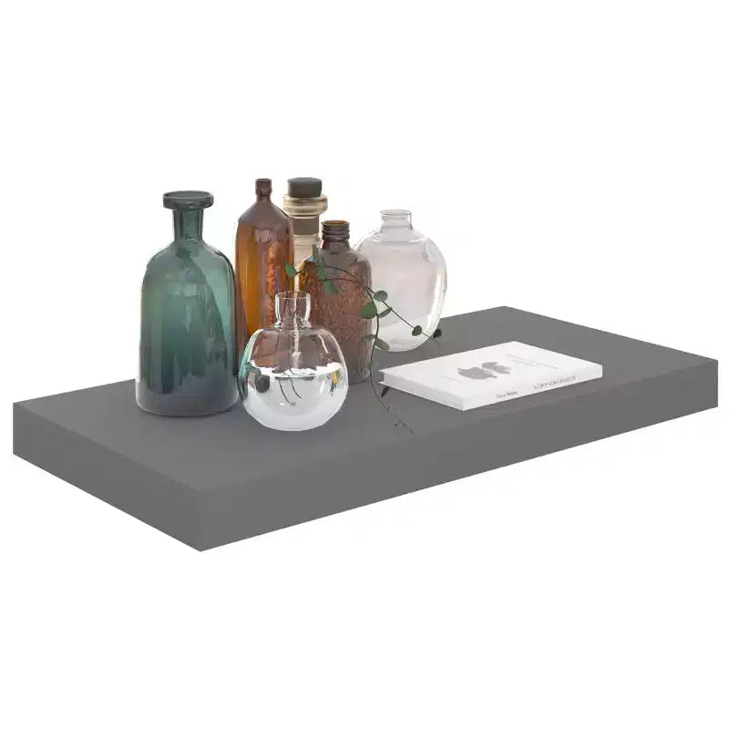 Wall Shelf High gloss grey Honeycomb MDF, metal