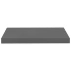Étagère murale Gris brillant MDF alvéolaire, métal