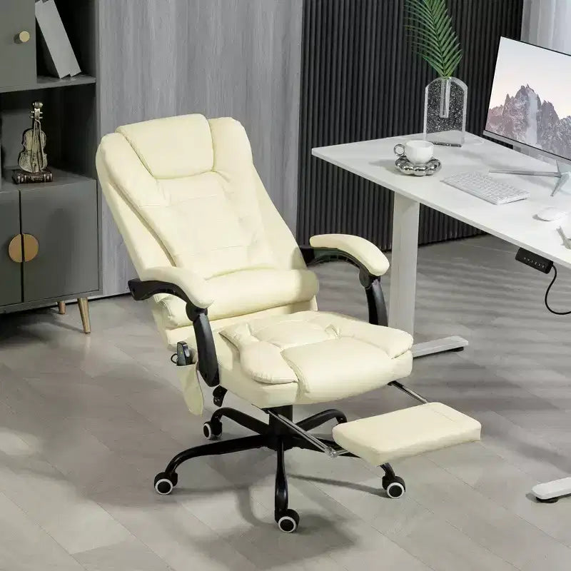 7-Point Vibrating Massage Office Chair High Back Massaging Office Desk Chair with Lumbar Support, Footrest