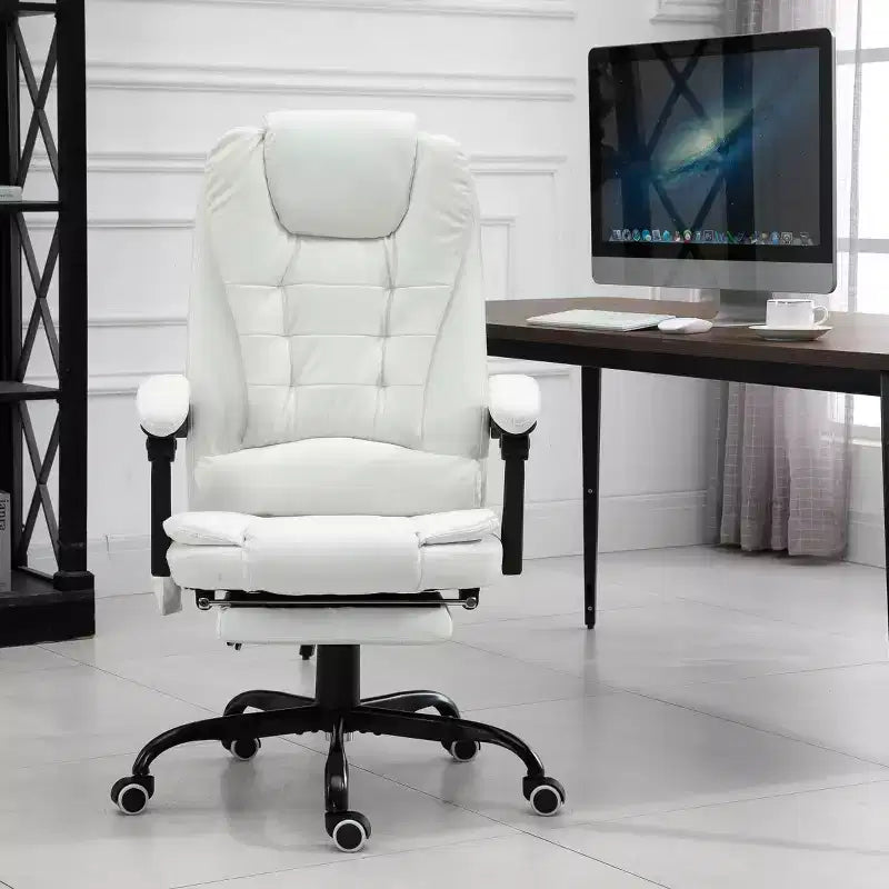 7-Point Vibrating Massage Office Chair High Back Massaging Office Desk Chair with Lumbar Support, Footrest