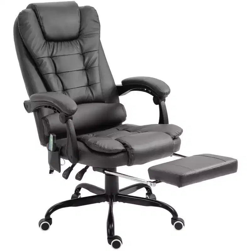 7-Point Vibrating Massage Office Chair High Back Massaging Office Desk Chair with Lumbar Support, Footrest