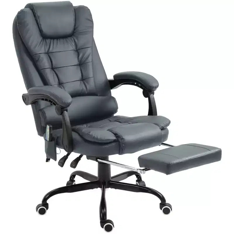 7-Point Vibrating Massage Office Chair High Back Massaging Office Desk Chair with Lumbar Support, Footrest