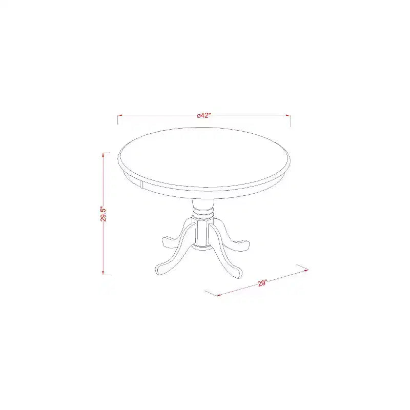 3-Piece Mahogany Finish Solid Wood Top Dining Table with 2 Chairs