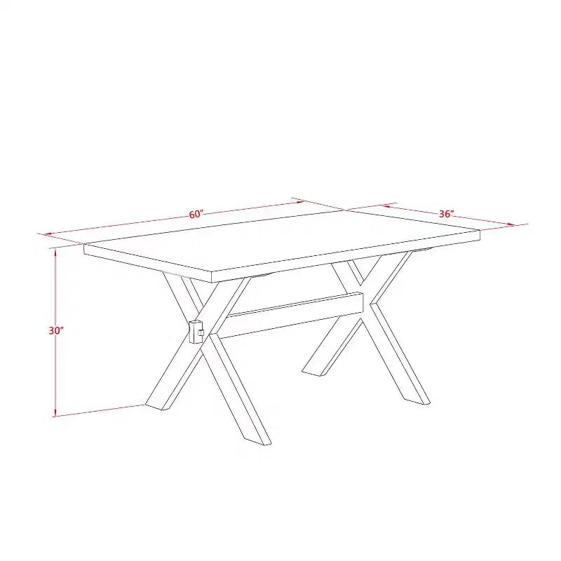 7-Piece Natural Oak Finish Solid Wood Top Dining Table with 6-Parson Chairs