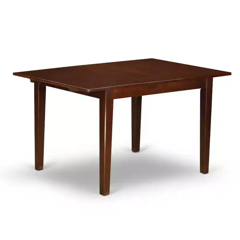 Mediterranean Dining - 3pc Rectangular Table w/ Leaf & 2 Parson Chairs - Cream Linen Fabric