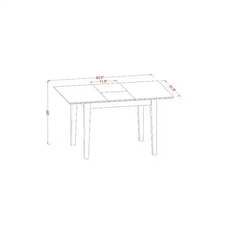 Mediterranean Dining - 3pc Rectangular Table w/ Leaf & 2 Parson Chairs - Cream Linen Fabric