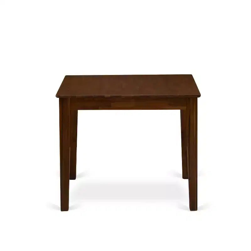 5-Piece Antique Walnut Finish Solid Wood Top - Square Dining Room - Seats 4