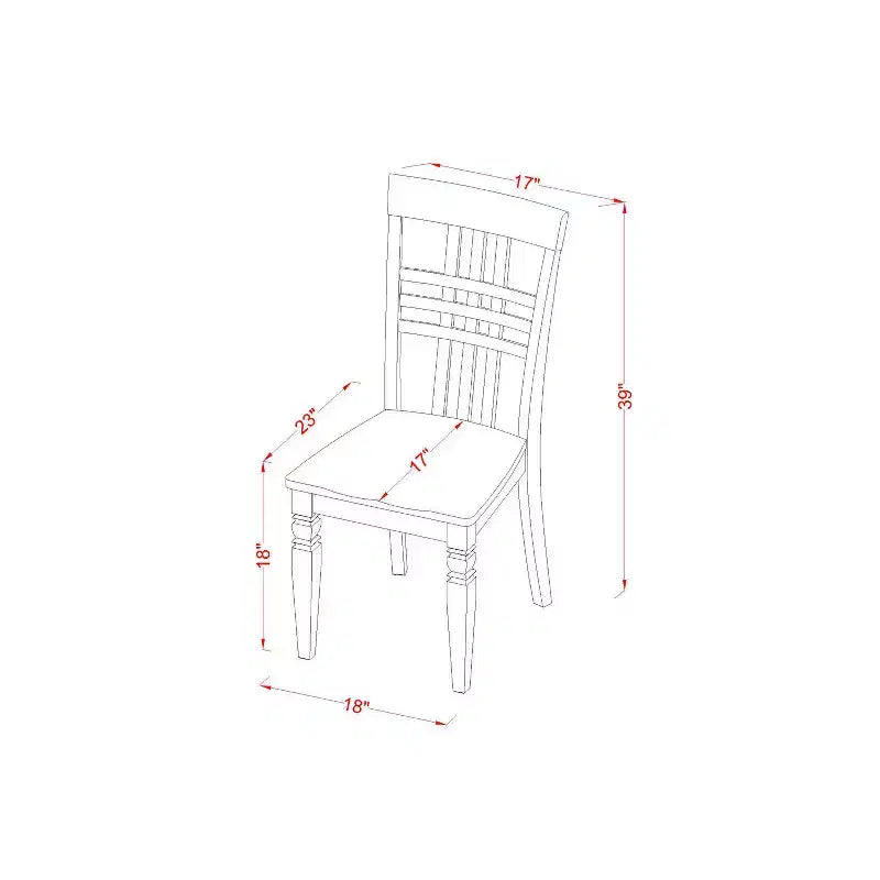 Round Kitchen Table - 3 Piece Dining Furniture with Dropleaf Table & 2 Chairs - 42 Inch White