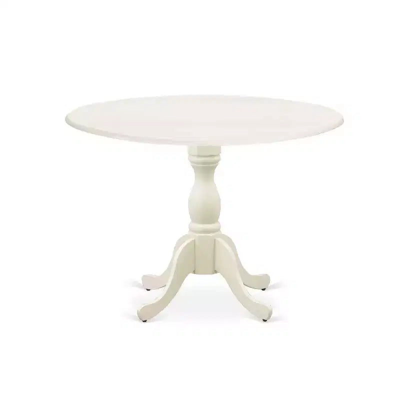 3-Piece Linen White Finish Solid Wood Top - Dining Room - Seats 4