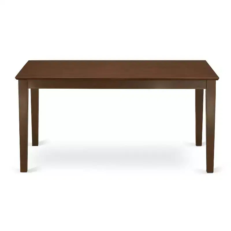 5-Piece Mahogany Finish Solid Wood Top Rectangular Dining Room - Seats 4