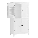 Meuble de rangement de salle de bain peu encombrant avec étagères réglables et portes