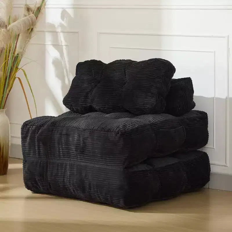 Folding Sofa Bed, Single Convertible Sleeper Chair with Pillow, Mattress & Back Support, Machine Washable Cover, for Living Room, Dorm, Apartment