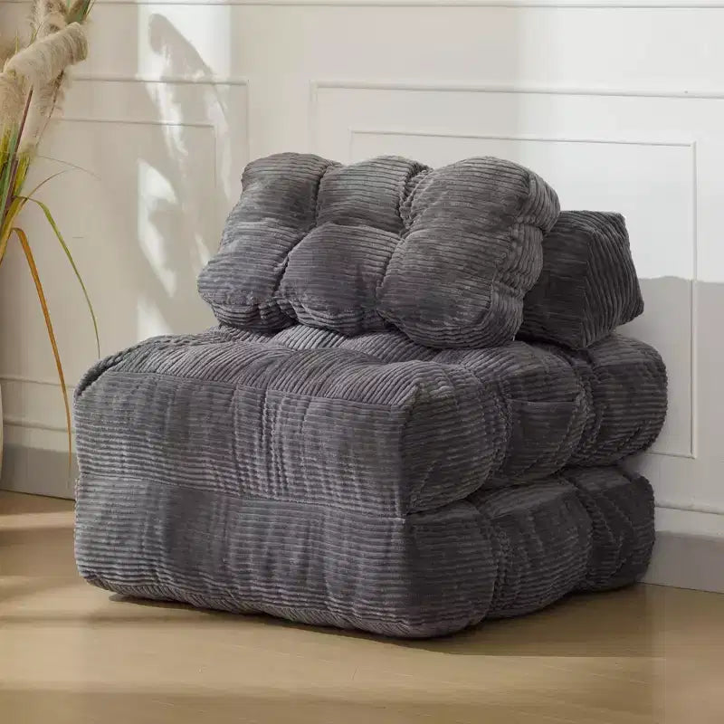 Folding Sofa Bed, Single Convertible Sleeper Chair with Pillow, Mattress & Back Support, Machine Washable Cover, for Living Room, Dorm, Apartment