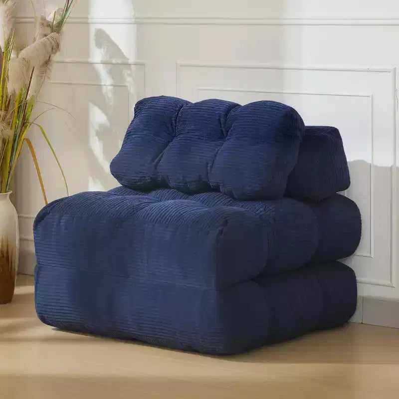 Folding Sofa Bed, Single Convertible Sleeper Chair with Pillow, Mattress & Back Support, Machine Washable Cover, for Living Room, Dorm, Apartment