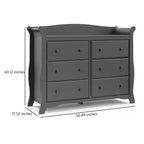 Commode double à 6 tiroirs