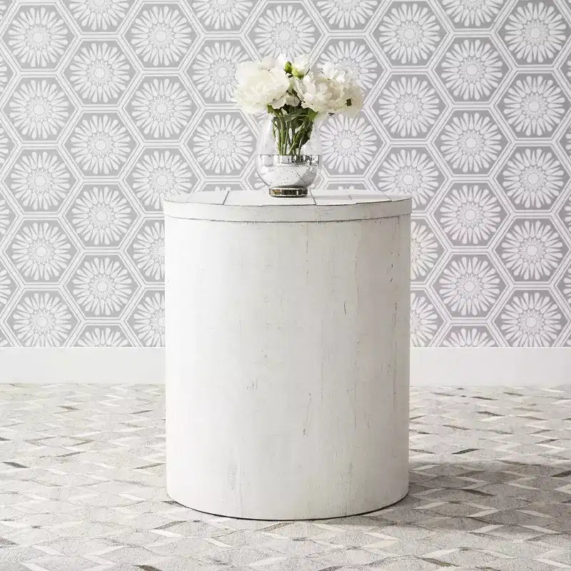 Modern Farmhouse Drum End Table