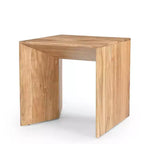 Table d'appoint moderne en bois massif avec pieds inclinés