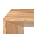 Table d'appoint moderne en bois massif avec pieds inclinés