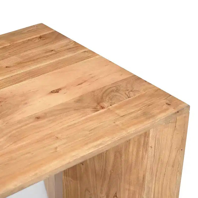 Solid Wood Modern Angled End Table