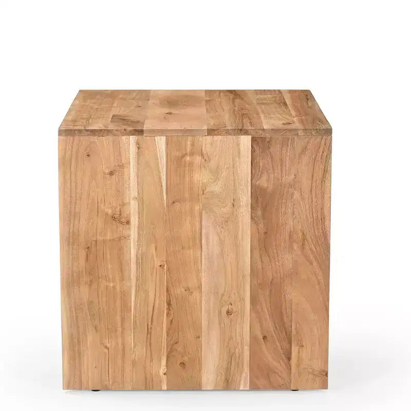 Solid Wood Modern Angled End Table