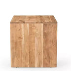 Table d'appoint moderne en bois massif avec pieds inclinés