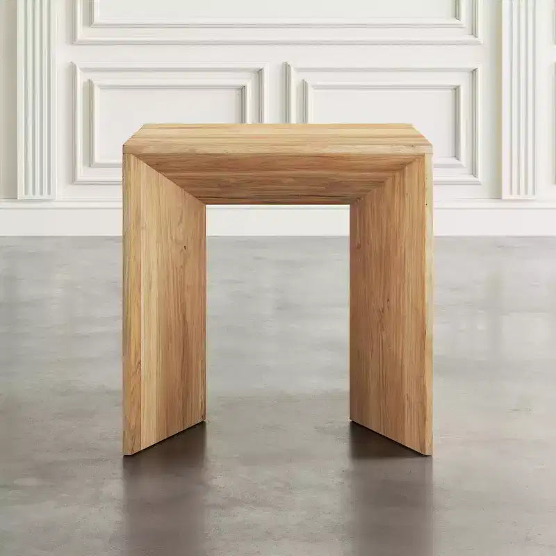 Solid Wood Modern Angled End Table