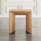 Table d'appoint moderne en bois massif avec pieds inclinés