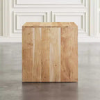 Table d'appoint moderne en bois massif avec pieds inclinés