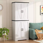 Élément de rangement de cuisine 66,7 po, avec étagères de porte, tiroir dissimulé et étagère réglable. Meuble de rangement autonome pour cuisine, salle à manger