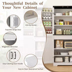 Élément de rangement de cuisine 66,7 po, avec étagères de porte, tiroir dissimulé et étagère réglable. Meuble de rangement autonome pour cuisine, salle à manger