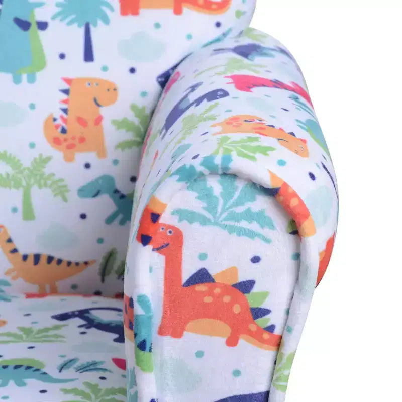 Kid's Sofa Armchair with Dinosaur Design and Thick Padding