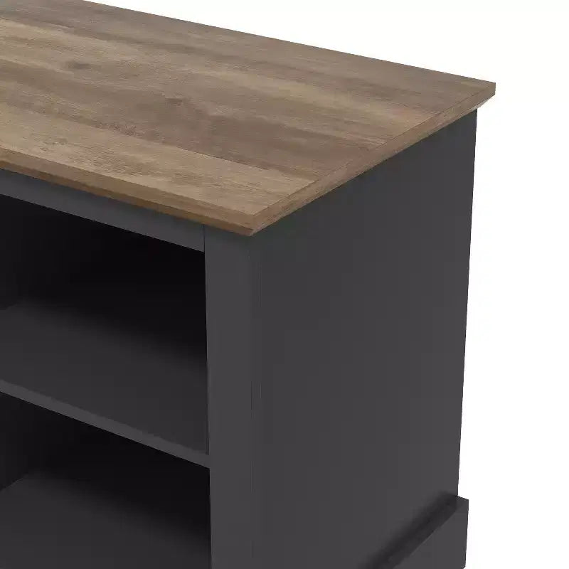 TV Stand with Cut-Out Door Storage 68.2 W 17.1 D 23.7 H