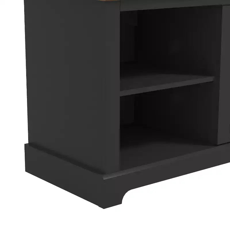 TV Stand with Cut-Out Door Storage 68.2 W 17.1 D 23.7 H