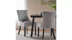 Chaises de salle à manger, chaises d'appoint rembourrées avec dossier capitonné et pieds en bois, chaises de salle à manger de cuisine contemporaines