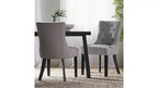 Chaises de salle à manger, chaises d'appoint rembourrées avec dossier capitonné et pieds en bois, chaises de salle à manger de cuisine contemporaines