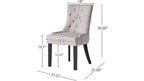 Chaises de salle à manger, chaises d'appoint rembourrées avec dossier capitonné et pieds en bois, chaises de salle à manger de cuisine contemporaines