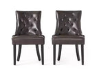Chaises de salle à manger, chaises d'appoint rembourrées avec dossier capitonné et pieds en bois, chaises de salle à manger de cuisine contemporaines