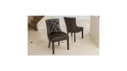 Chaises de salle à manger, chaises d'appoint rembourrées avec dossier capitonné et pieds en bois, chaises de salle à manger de cuisine contemporaines