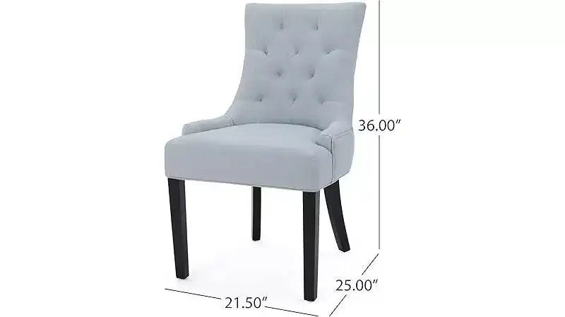 Dining Chairs, Upholstered Side Chairs with Tufted Back and Wood Legs, Contemporary Kitchen Dining Room Chairs