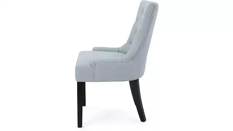 Dining Chairs, Upholstered Side Chairs with Tufted Back and Wood Legs, Contemporary Kitchen Dining Room Chairs
